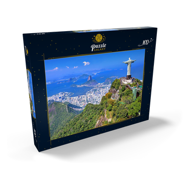 Christusstatue Cristo Redentor auf dem Corcovado (710m), Rio de Janeiro, Brasilien 100 Puzzle Schachtel Ansicht2