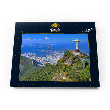 Christusstatue Cristo Redentor auf dem Corcovado (710m), Rio de Janeiro, Brasilien 100 Puzzle Schachtel Ansicht3