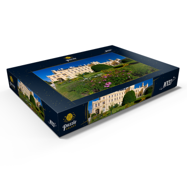 Neugotisches Schloss Lednice mit Palmenhaus, Jihomoravsky kraj, Tschechien 1000 Puzzle Schachtel Ansicht1