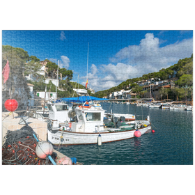 Darstellung des Puzzle-Motivs Fischerhafen von Cala Figuera, Mallorca, Balearen, Spanien – Puzzleteile: 1000