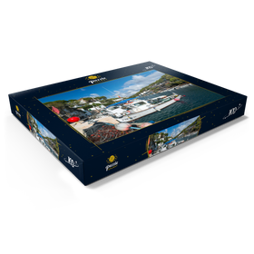 Darstellung des Puzzle Motivs Fischerhafen von Cala Figuera, Mallorca, Balearen, Spanien - Puzzleteile: 100