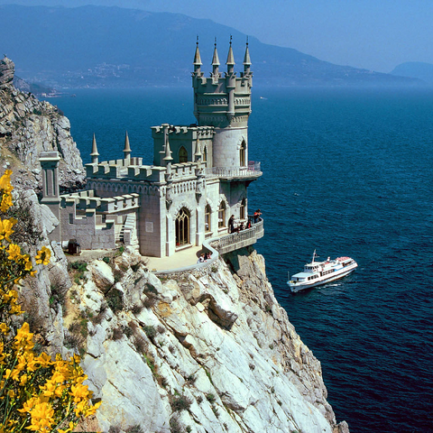 Felsenschloss Schalbennest bei Jalta, Halbinsel Krim, Ukraine 1000 Puzzle 3D Modell