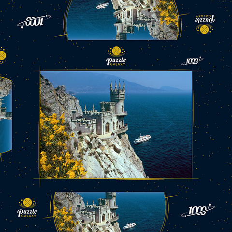 Felsenschloss Schalbennest bei Jalta, Halbinsel Krim, Ukraine 1000 Puzzle Schachtel 3D Modell