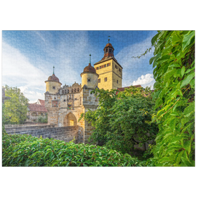 Darstellung des Puzzle Motivs Stadtbefestigung mit dem Ellinger Tor - Puzzleteile: 1000