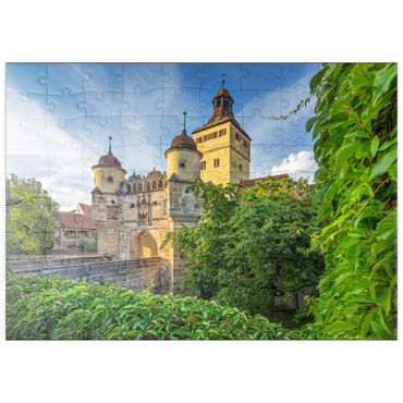 puzzleplate Stadtbefestigung mit dem Ellinger Tor 100 Puzzle