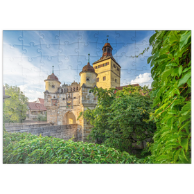 Darstellung des Puzzle Motivs Stadtbefestigung mit dem Ellinger Tor - Puzzleteile: 100