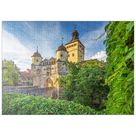 Darstellung des Puzzle-Motivs Stadtbefestigung mit dem Ellinger Tor – Puzzleteile: 200