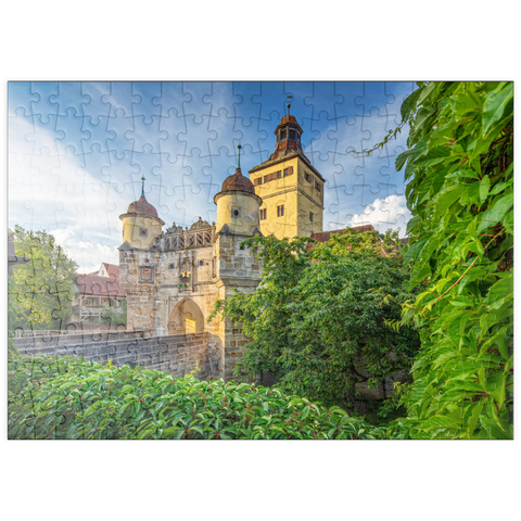puzzleplate Stadtbefestigung mit dem Ellinger Tor 200 Puzzle