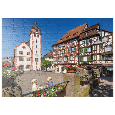 puzzleplate Rathaus und Palm’sches Haus am Marktplatz 100 Puzzle