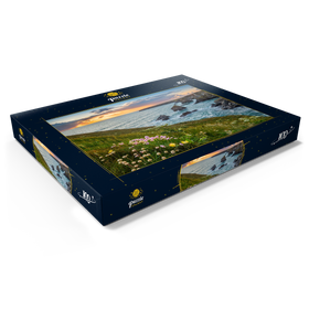 Darstellung des Puzzle Motivs Küste an den Bedruthan Steps nördlich von Newquay, Nordküste, Cornwall - Puzzleteile: 100