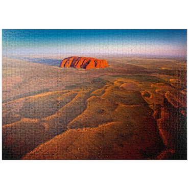 puzzleplate Luftaufnahme mit Blick zum Uluru, Uluru-Kata-Tjuta National Park, Northern Territory, Australien 1000 Puzzle