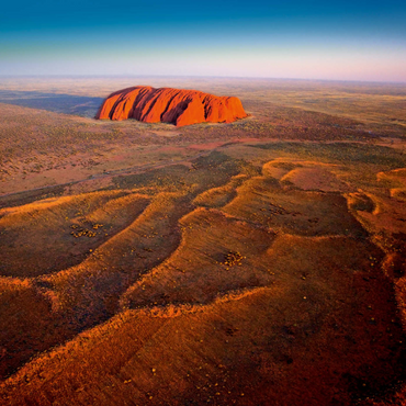 Luftaufnahme mit Blick zum Uluru, Uluru-Kata-Tjuta National Park, Northern Territory, Australien 1000 Puzzle 3D Modell