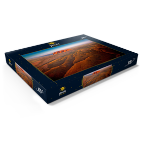 Darstellung des Puzzle Motivs Luftaufnahme mit Blick zum Uluru, Uluru-Kata-Tjuta National Park, Australien - Puzzleteile: 100