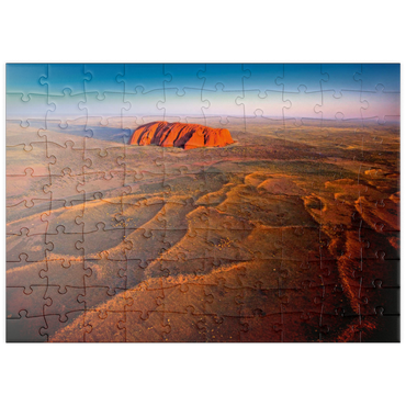 puzzleplate Luftaufnahme mit Blick zum Uluru, Uluru-Kata-Tjuta National Park, Northern Territory, Australien 100 Puzzle