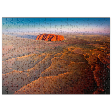 puzzleplate Luftaufnahme mit Blick zum Uluru, Uluru-Kata-Tjuta National Park, Northern Territory, Australien 200 Puzzle