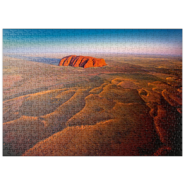 puzzleplate Luftaufnahme mit Blick zum Uluru, Uluru-Kata-Tjuta National Park, Northern Territory, Australien 500 Puzzle