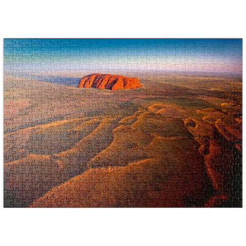 puzzleplate Luftaufnahme mit Blick zum Uluru, Uluru-Kata-Tjuta National Park, Northern Territory, Australien 500 Puzzle