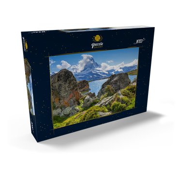 Bergsee Stellisee mit dem Matterhorn (4478m) 1000 Puzzle Schachtel Ansicht2