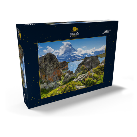 Bergsee Stellisee mit dem Matterhorn (4478m) 1000 Puzzle Schachtel Ansicht2