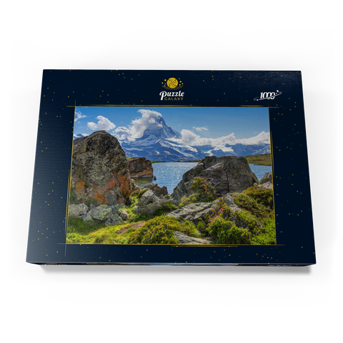 Bergsee Stellisee mit dem Matterhorn (4478m) 1000 Puzzle Schachtel Ansicht3