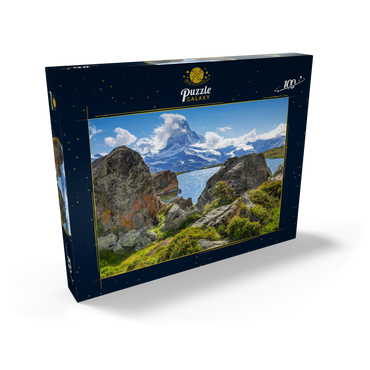 Bergsee Stellisee mit dem Matterhorn (4478m) 100 Puzzle Schachtel Ansicht2