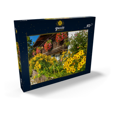 Blumengeschmücktes Haus im Ortsteil Garmisch 100 Puzzle Schachtel Ansicht2