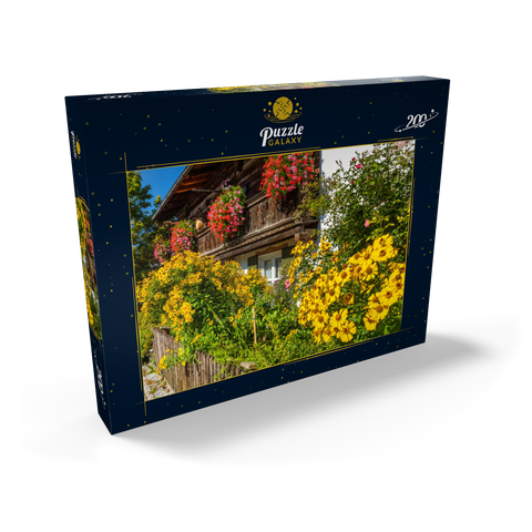 Blumengeschmücktes Haus im Ortsteil Garmisch 200 Puzzle Schachtel Ansicht2
