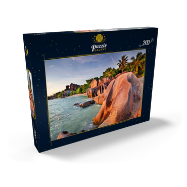 Granitfelsen am Strand Anse Source d' Argent, Insel La Digue, Seychellen 200 Puzzle Schachtel Ansicht2
