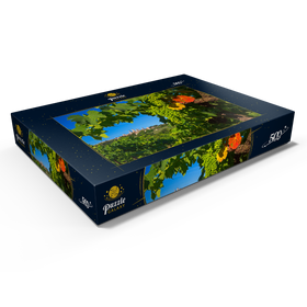 Darstellung des Puzzle Motivs Weinberg mit den Geschlechtertürmen von San Gimignano, Toskana - Puzzleteile: 500