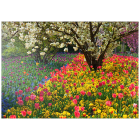 Darstellung des Puzzle-Motivs Blumenanlage im Luisenpark in Mannheim – Puzzleteile: 1000