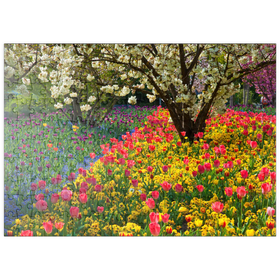 Darstellung des Puzzle-Motivs Blumenanlage im Luisenpark in Mannheim – Puzzleteile: 200