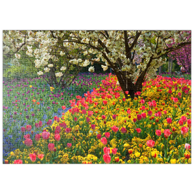 Darstellung des Puzzle Motivs Blumenanlage im Luisenpark in Mannheim - Puzzleteile: 500
