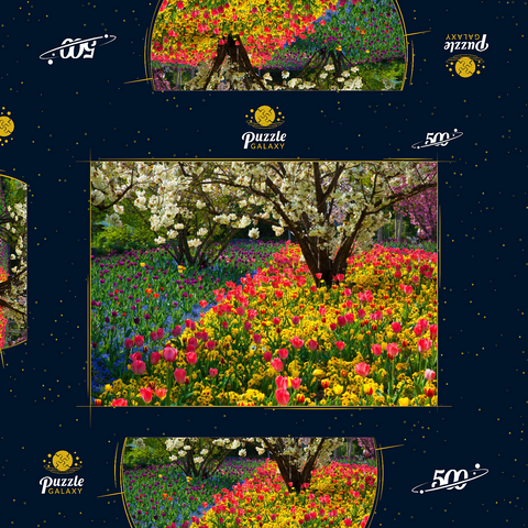 Blumenanlage im Luisenpark in Mannheim 500 Puzzle Schachtel 3D Modell