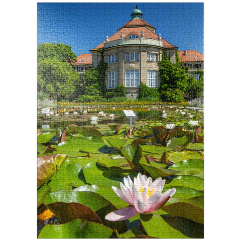 puzzleplate Seerosenteich im Schmuckhof im Botanischen Garten 1000 Puzzle