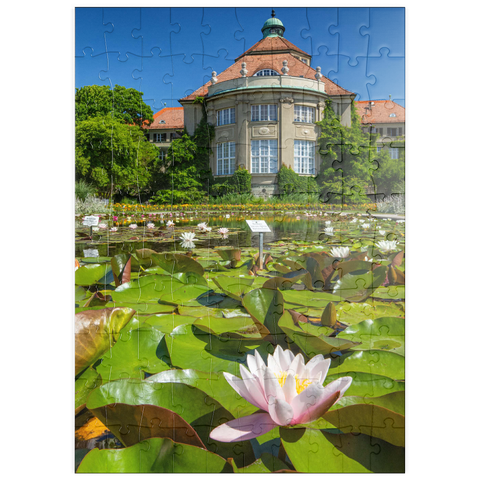 puzzleplate Seerosenteich im Schmuckhof im Botanischen Garten 100 Puzzle