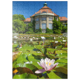 Darstellung des Puzzle-Motivs Seerosenteich im Schmuckhof im Botanischen Garten – Puzzleteile: 200