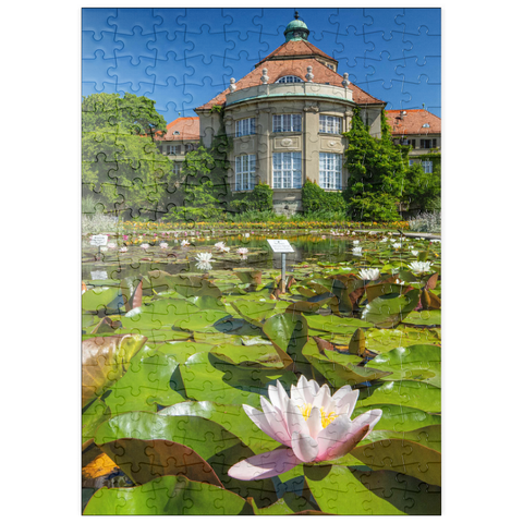 puzzleplate Seerosenteich im Schmuckhof im Botanischen Garten 200 Puzzle