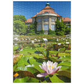 Darstellung des Puzzle Motivs Seerosenteich im Schmuckhof im Botanischen Garten - Puzzleteile: 500