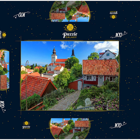 Altstadt mit Dom St. Maria, Visby, Gotland, Schweden 100 Puzzle Schachtel 3D Modell