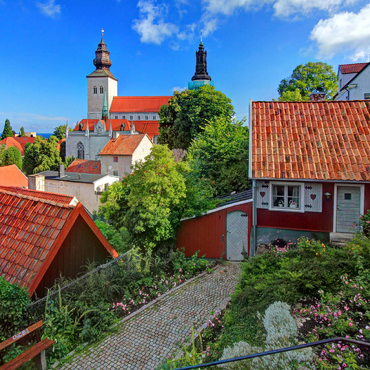 Altstadt mit Dom St. Maria, Visby, Gotland, Schweden 500 Puzzle 3D Modell