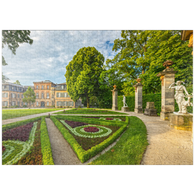 Darstellung des Puzzle-Motivs Schloss und Schlosspark Fantaisie im Stil des Rokoko in Donndorf – Puzzleteile: 1000
