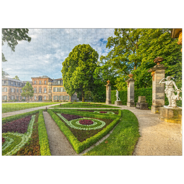 puzzleplate Schloss und Schlosspark Fantaisie im Stil des Rokoko in Donndorf 1000 Puzzle
