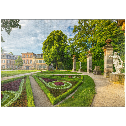 puzzleplate Schloss und Schlosspark Fantaisie im Stil des Rokoko in Donndorf 1000 Puzzle