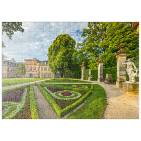 Darstellung des Puzzle-Motivs Schloss und Schlosspark Fantaisie im Stil des Rokoko in Donndorf – Puzzleteile: 200