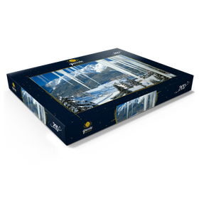 Alternative Darstellung des Puzzle-Motivs Seekircherl mit Reitherspitze (2373m), Seefeld, Tirol – Puzzleteile: 200