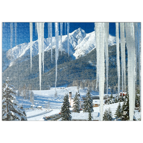 Darstellung des Puzzle Motivs Seekircherl mit Reitherspitze (2373m), Seefeld, Tirol - Puzzleteile: 500
