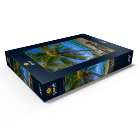 Alternative Darstellung des Puzzle-Motivs Fischerboote am Strand von Bang Tao, Insel Phuket, Thailand – Puzzleteile: 1000