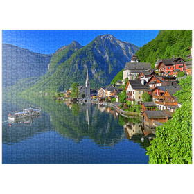 Darstellung des Puzzle-Motivs Hallstatt am Hallstättersee, Salzkammergut, Oberösterreich – Puzzleteile: 1000