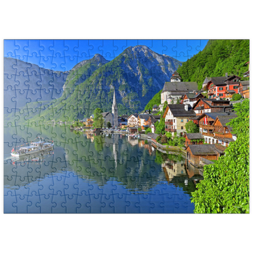 puzzleplate Hallstatt am Hallstättersee, Salzkammergut, Oberösterreich 200 Puzzle