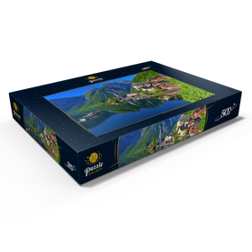 Darstellung des Puzzle Motivs Hallstatt am Hallstättersee, Salzkammergut, Oberösterreich - Puzzleteile: 500
